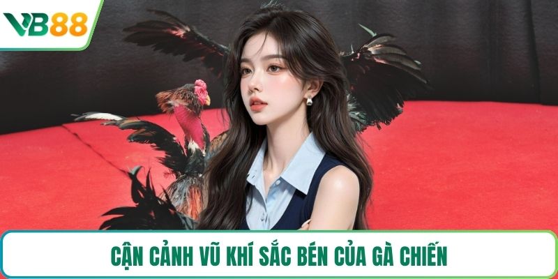 Cận cảnh vũ khí sắc bén của gà chiến